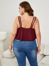 Thumbnail for Plus Size Double-Strap Scoop Neck Cami