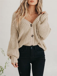 Thumbnail for Button Up Long Sleeve Cardigan