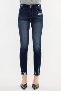 Thumbnail for Kancan Full Size Cat's Whiskers Raw Hem High Waist Jeans