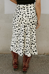 Thumbnail for Slit Printed Midi Skirt