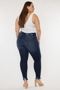 Thumbnail for Kancan Full Size Cat's Whiskers Raw Hem High Waist Jeans