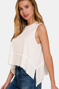 Thumbnail for Slit High Sleeveless Tank