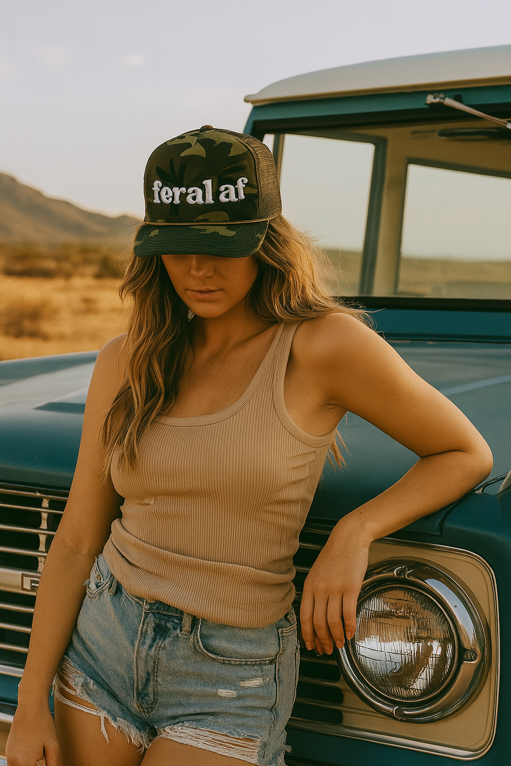 Feral AF- 3D Embroidered Otto Foam Trucker Hat
