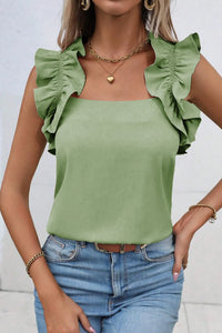 Thumbnail for Mimosas On Me Ruffled Tank Top