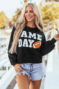 Thumbnail for GAME DAY Round Neck Long Sleeve Sweatshirt