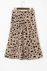 Thumbnail for Slit Printed Midi Skirt