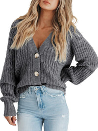 Thumbnail for Button Up Long Sleeve Cardigan
