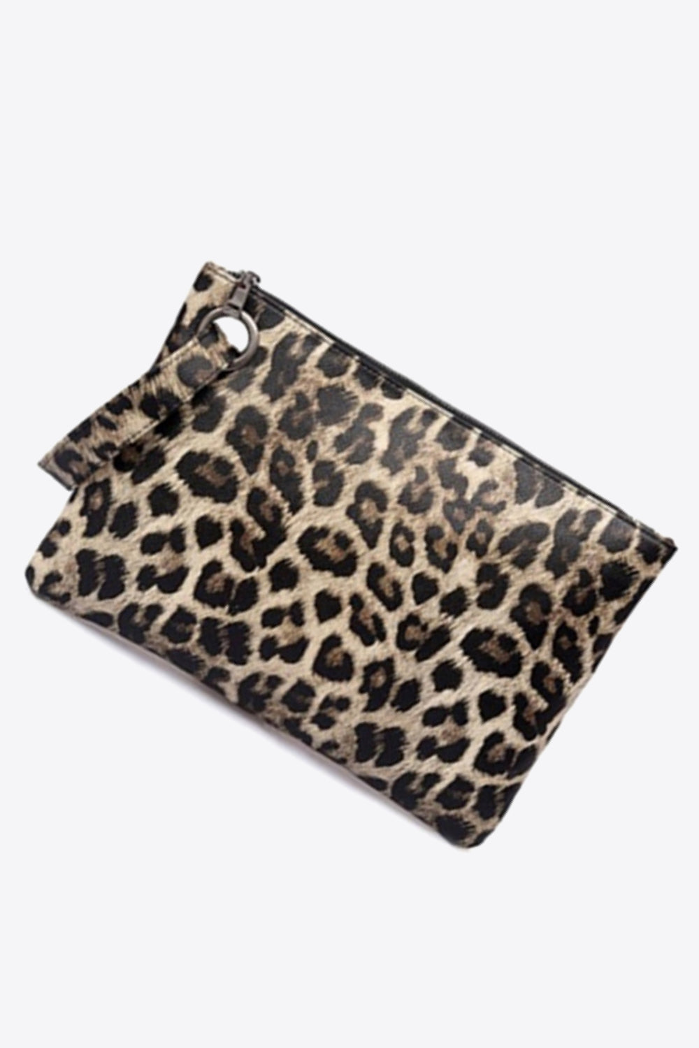 Leopard Leather Clutch