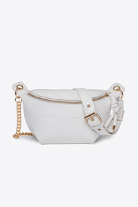Thumbnail for Leather Chain Strap Crossbody Bag