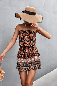 Thumbnail for Bohemian Strapless Mini Dress