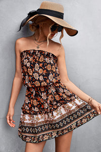 Thumbnail for Bohemian Strapless Mini Dress