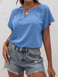 Thumbnail for Cutout Round Neck T-Shirt