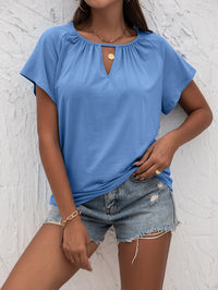Thumbnail for Cutout Round Neck T-Shirt