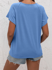 Thumbnail for Cutout Round Neck T-Shirt