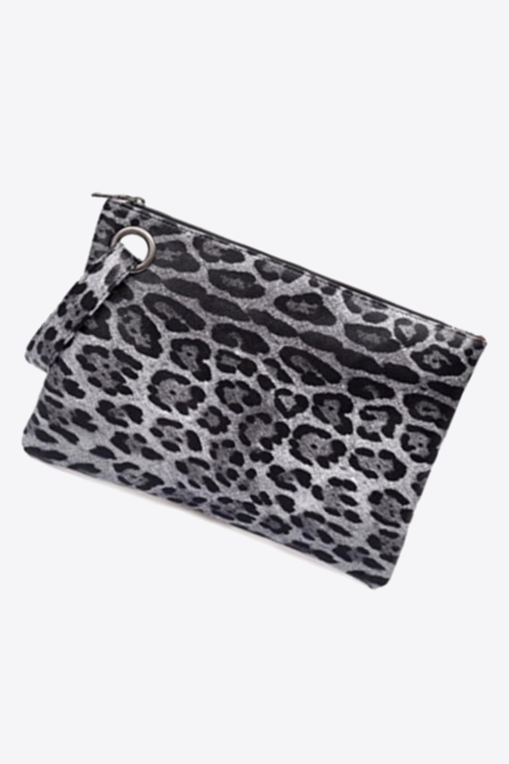Leopard Leather Clutch
