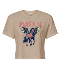 Thumbnail for Majestic AF Cropped Graphic Tee