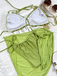 Thumbnail for Frill Trill Halter Neck Three-Piece Swim Suit